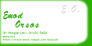 emod orsos business card