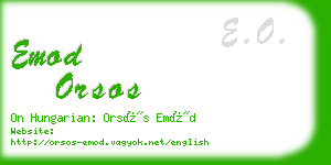 emod orsos business card